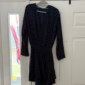 Rails Black Leopard Print Dress